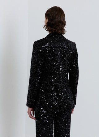 Giacca monopetto con paillettes
