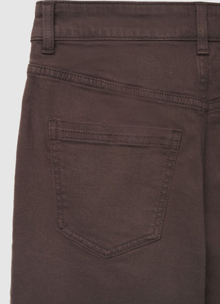 Solid colour five-pocket bootcut jeans