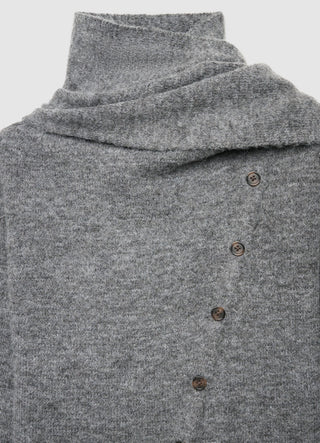 Cardigan mit Schalkragen und Knöpfen