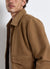 Suede-effect jacket with zip and flap pockets