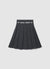 Pleated mini skirt with belt