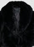 Crop jacket with plush effect and notched collar