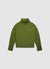 Boxy turtleneck sweater with English ribbing