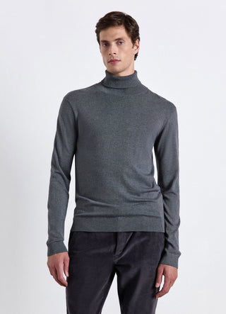 Einfarbiger Rollkragenpullover