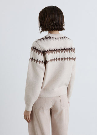 Maglia jacquard con scritta SKI