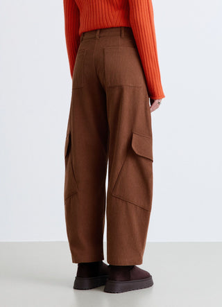 Pantaloni cargo in velluto a coste
