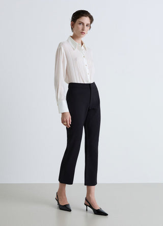 Solid colour flare trousers
