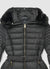 Padded jacket with hood and belt