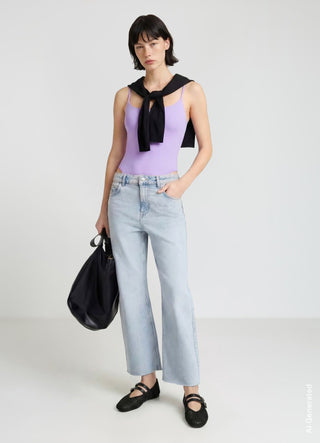 Solid colour bodysuit with thin straps