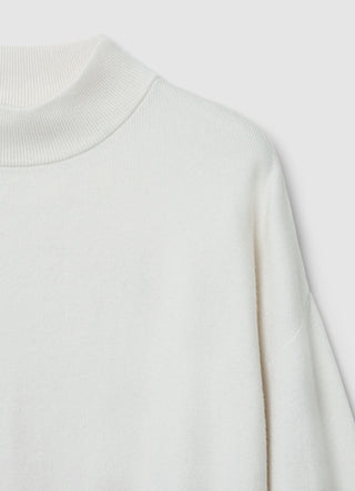 Maglia con collo perkins a tinta unita