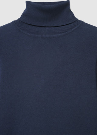 Uni-farbener Rollkragenpullover