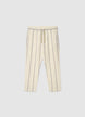 Pantaloni jogger a righe con coulisse - L