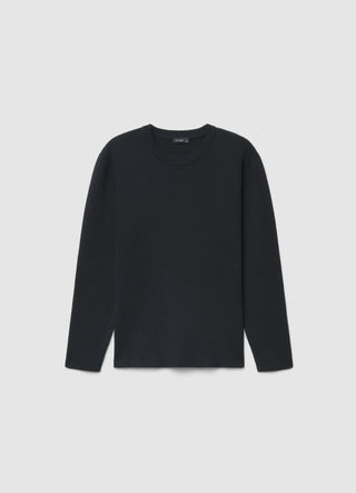 Pull-over uni à col rond