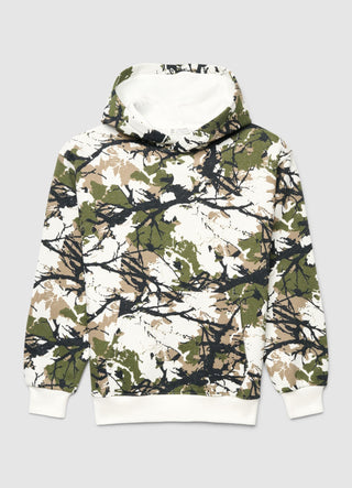 Oversize Hoodie mit Kapuze und Camouflage-Print