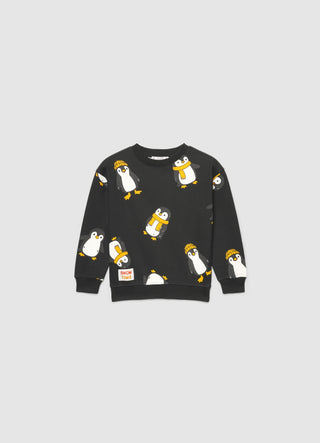 Set felpa e jogging con stampa pinguini