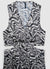 Vestito lungo con cut-out e stampa animalier