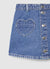 Minirock aus Denim mit herzförmigen Taschen