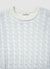 Crew neck cable knit sweater