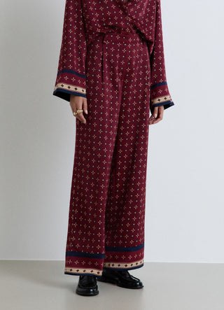 Patterned palazzo trousers