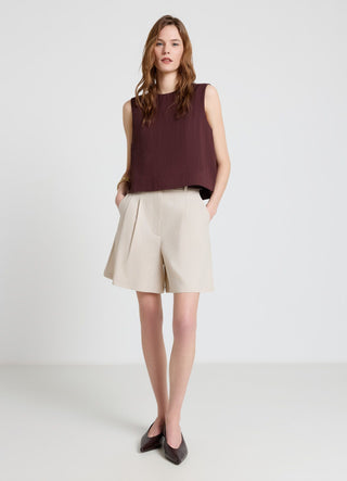 Blouse sans manches unie