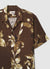 Linen blend shirt with floral print