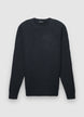 Crew neck sweater in fluffy knit - XL