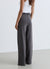 Palazzo-style gym trousers with drawstring waistband