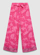 Pantaloni wide leg con cintura e stampa paisley - 8-9