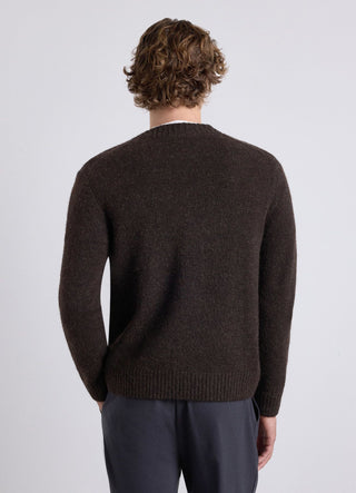 Cardigan effetto peloso con bottoni
