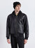 Bikerjacke mit hohem Kragen und Reißverschluss