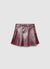 Gonna miniskirt plissettata effetto pelle lucida