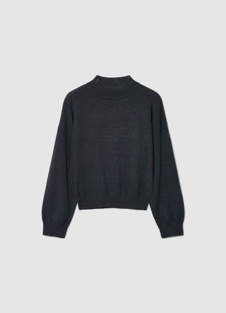 Pull en maille à col montant