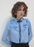 Camicia con frill plissettato