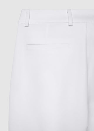Plain dyed sateen cotton trousers