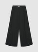 Palazzo trousers with an elasticated waistband - S