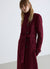 Long coat with high collar and belt
