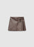 Pleated culotte trousers with buckles