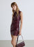 Abito minidress senza maniche con zip sul retro