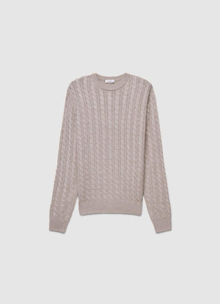 Maglia girocollo a trecce