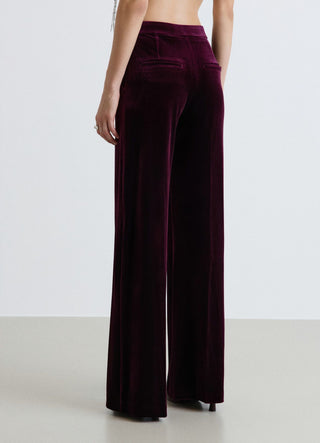 Straight-cut plain corduroy trousers