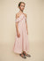 Long dress with ruffles and crossed straps