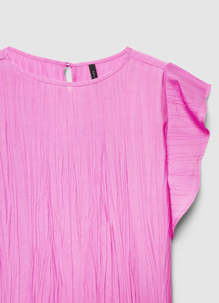 Blusa con maniche a volant