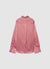 Striped shirt with classic collar in faux satin