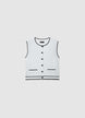 Gilet en maille avec bordures contrastées - XS