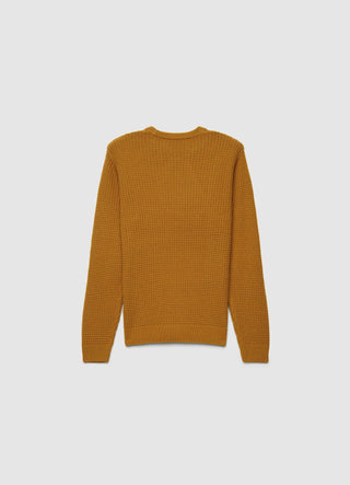 Honeycomb crew neck sweater