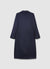 Long double-breasted solid-colour coat