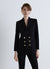 Solid colour double-breasted jacket