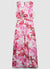 Vestito lungo con cut-out e stampa floreale