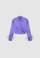 Feather satin shirt - XS