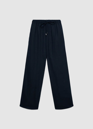 Pantaloni jogger misto lino